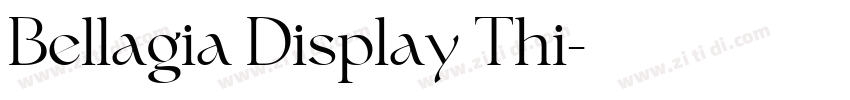 Bellagia Display Thi字体转换